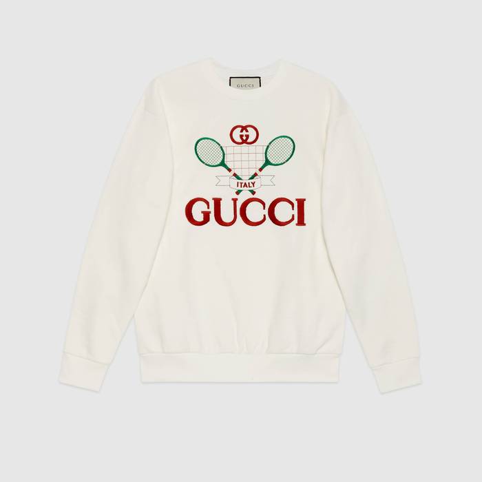 유럽직배송 구찌 GUCCI Oversize sweatshirt with Gucci Tennis 469250XJBIY9381
