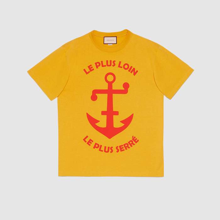유럽직배송 구찌 GUCCI Anchor print oversize T-shirt 565806XJB237219