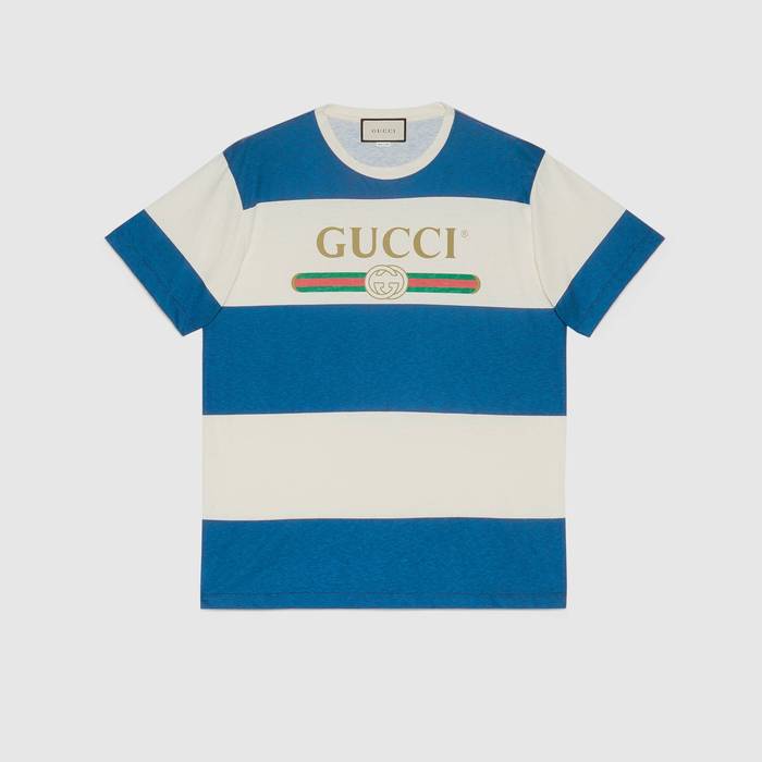 유럽직배송 구찌 GUCCI logo striped T-shirt 604176XJB6V9230