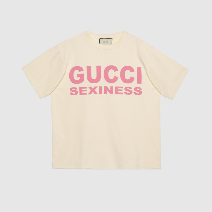 유럽직배송 구찌 GUCCI Gucci - Men&#039;s Gucci Sexiness print oversize T-shirt 616036XJCK19221