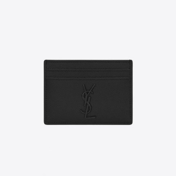 유럽직배송 입생로랑 SAINT LAURENT MONOGRAM card case in grain de poudre embossed leather 485631BTY0U1000