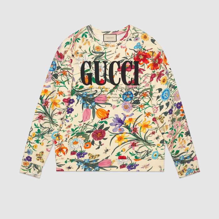 유럽직배송 구찌 GUCCI Oversize sweatshirt with Gucci print 469250XJAR49510