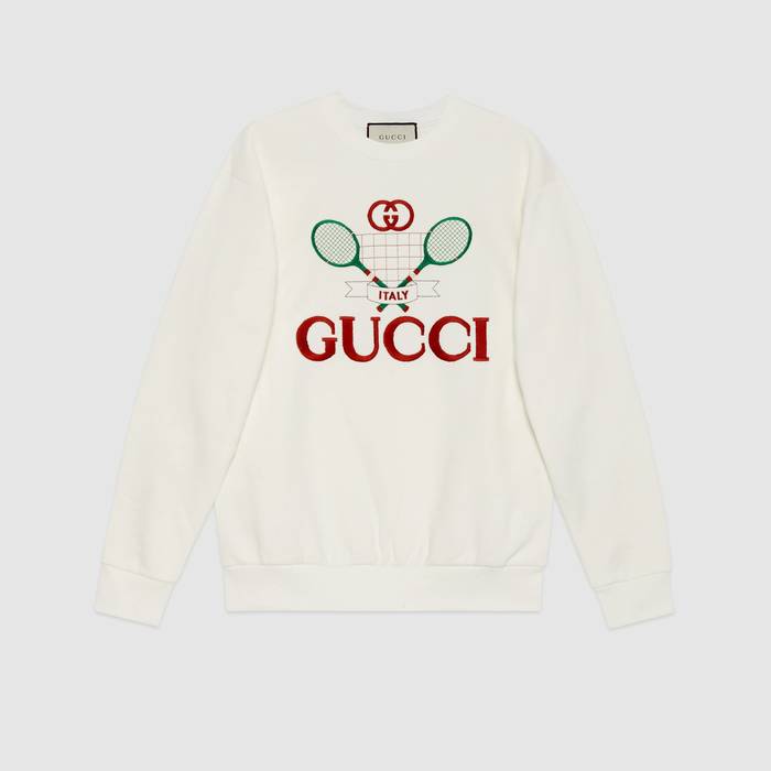유럽직배송 구찌 GUCCI Oversize sweatshirt with Gucci Tennis 469250XJBIY9381