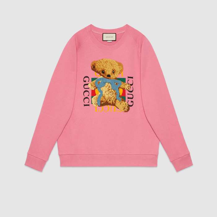유럽직배송 구찌 GUCCI Oversize sweatshirt with Gucci logo and teddy bear 489677X9N175681