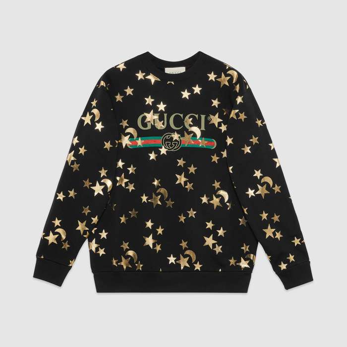유럽직배송 구찌 GUCCI Sweatshirt with stars and moon print 469250XJBQY1082