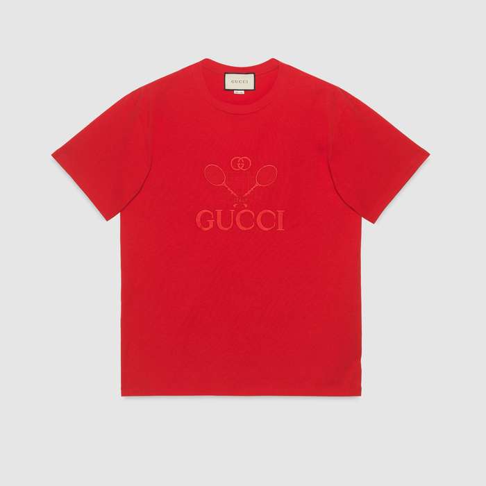 유럽직배송 구찌 GUCCI Oversize T-shirt with Gucci Tennis 548334XJBCR6509