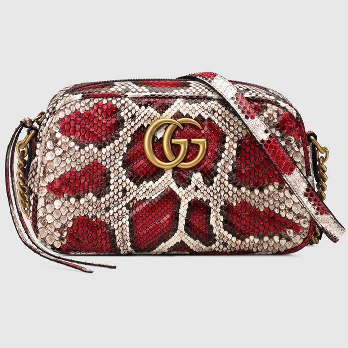 유럽직배송 구찌 GUCCI Gucci GG Marmont small python shoulder bag 447632LXOET9048