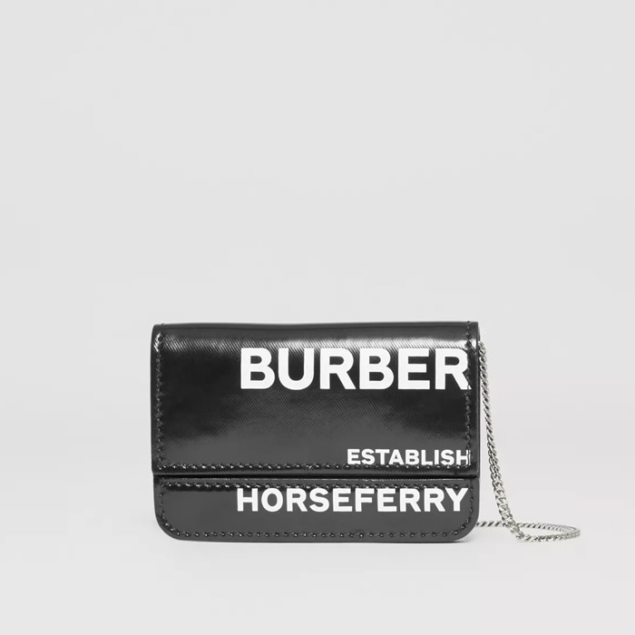 유럽직배송 버버리 체인 스트랩 호스페리 프린트 카드 케이스 BURBERRY Horseferry Print Card Case with Chain Strap 80224451