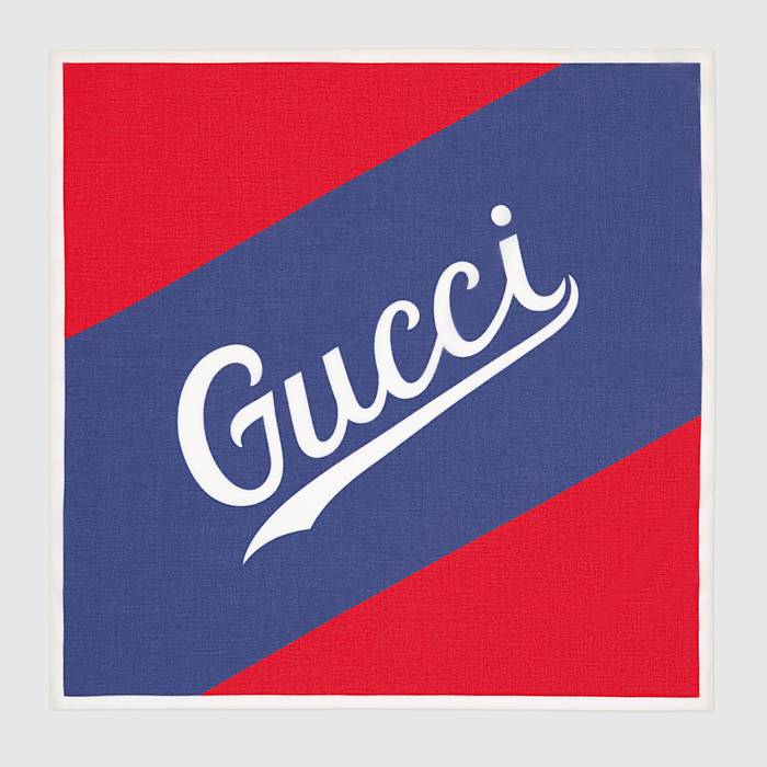 유럽직배송 구찌 GUCCI Gucci - Gucci script print cotton scarf 6248314G1016468