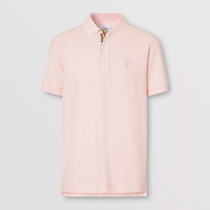유럽직배송 버버리 남성 모노그램 모티프 코튼 피케 폴로셔츠 앨러배스터 핑크 BURBERRY Man Monogram Motif Cotton Piqué Polo Shirt 80289011