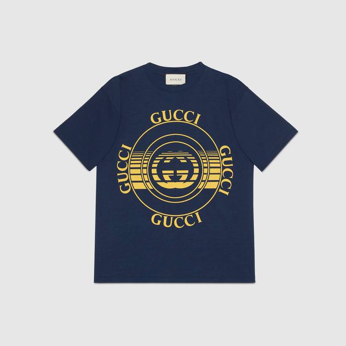 유럽직배송 구찌 GUCCI Gucci - Gucci disk print oversize T-shirt 616036XJCSQ4535