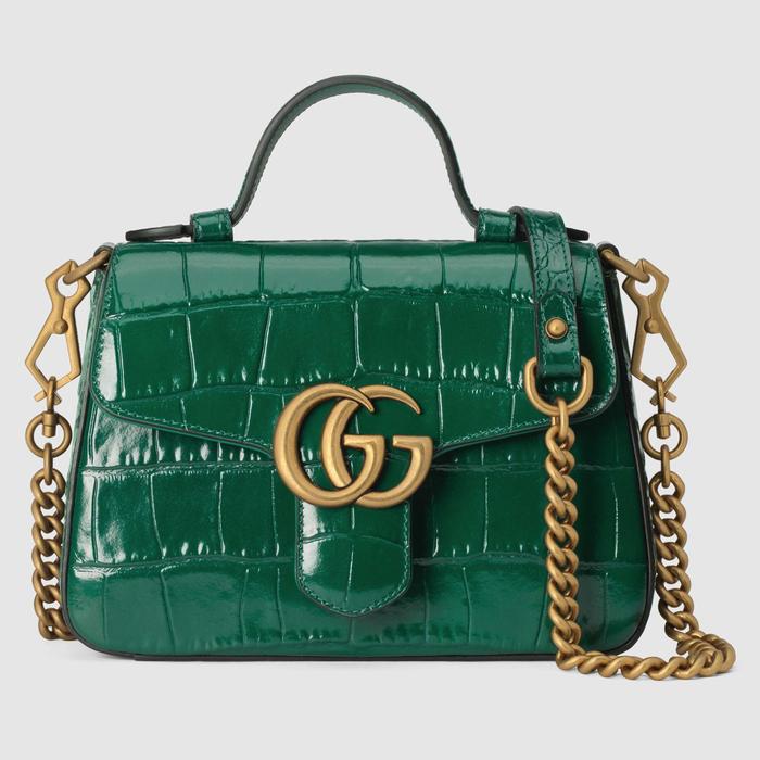 유럽직배송 구찌 GUCCI Gucci GG Marmont crocodile mini top handle bag 547260EV40T3120
