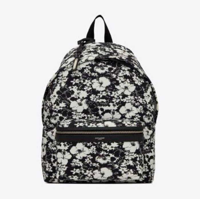 유럽직배송 입생로랑 SAINT LAURENT city backpack in hibiscus-print canvas 5349672QK2F1070