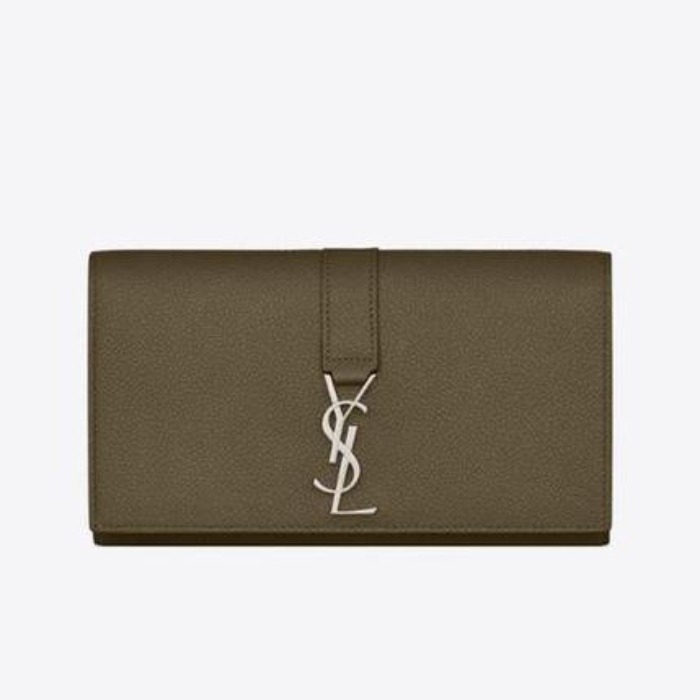 유럽직배송 입생로랑 SAINT LAURENT ysl line large flap wallet in grained leather 414567B680J3221