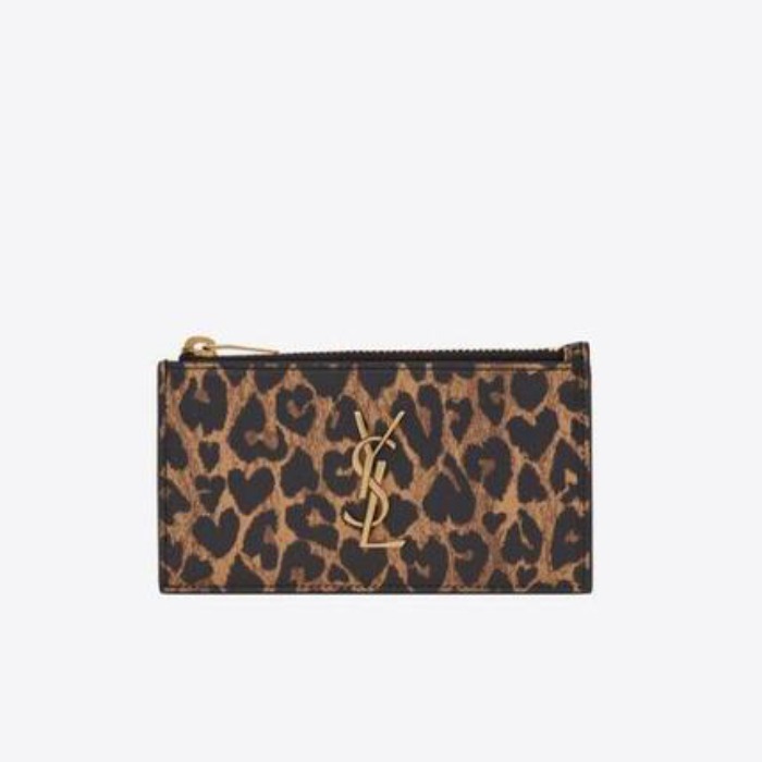 유럽직배송 입생로랑 SAINT LAURENT monogram bill pouch in heart-shaped leopard-print leather 6363162QJ0J2673