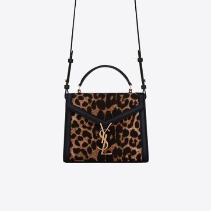 유럽직배송 입생로랑 SAINT LAURENT cassandra mini top handle bag in leopard-print canvas and box saint laurent leather 6239302QL4W2094