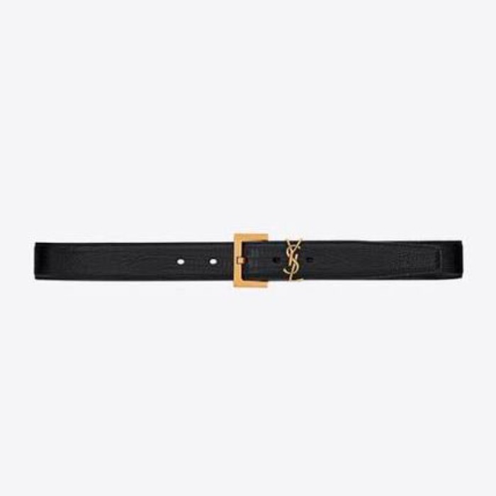 유럽직배송 입생로랑 여성벨트 SAINT LAURENT monogram belt with square buckle in lizard-embossed leather 634437CJ50W1000