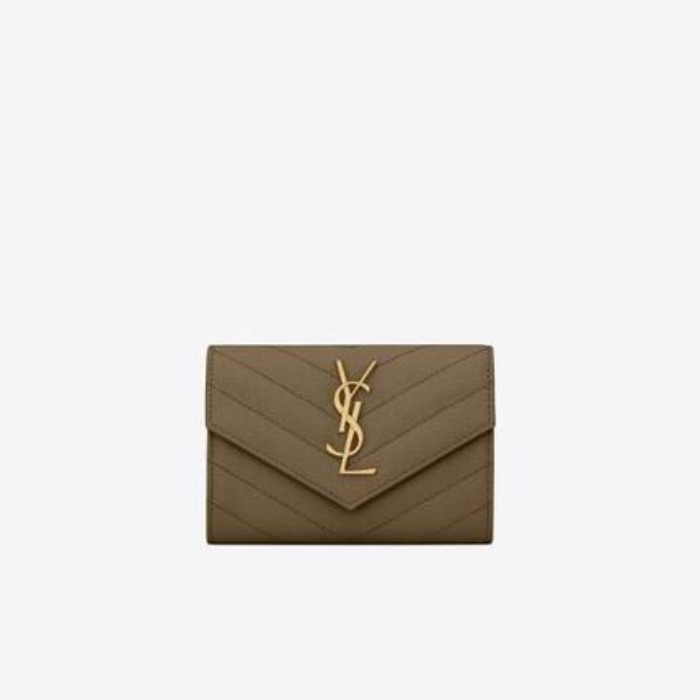 유럽직배송 입생로랑 SAINT LAURENT monogram small envelope wallet in grain de poudre embossed leather 414404BOW013344