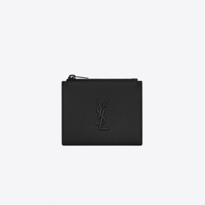 유럽직배송 입생로랑 SAINT LAURENT MONOGRAM zippered card case in grain de poudre embossed leather  575726BTY0U1000