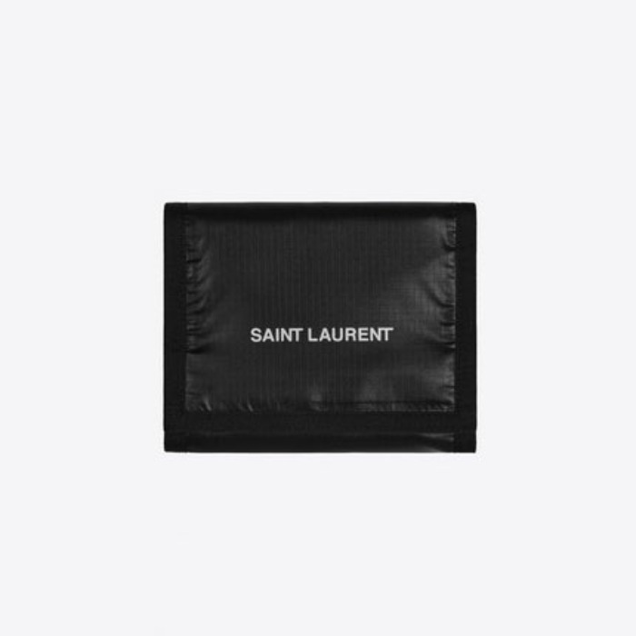 유럽직배송 입생로랑 SAINT LAURENT NUXX compact wallet in nylon with printed SAINT LAURENT logo 588189HO23Z1054