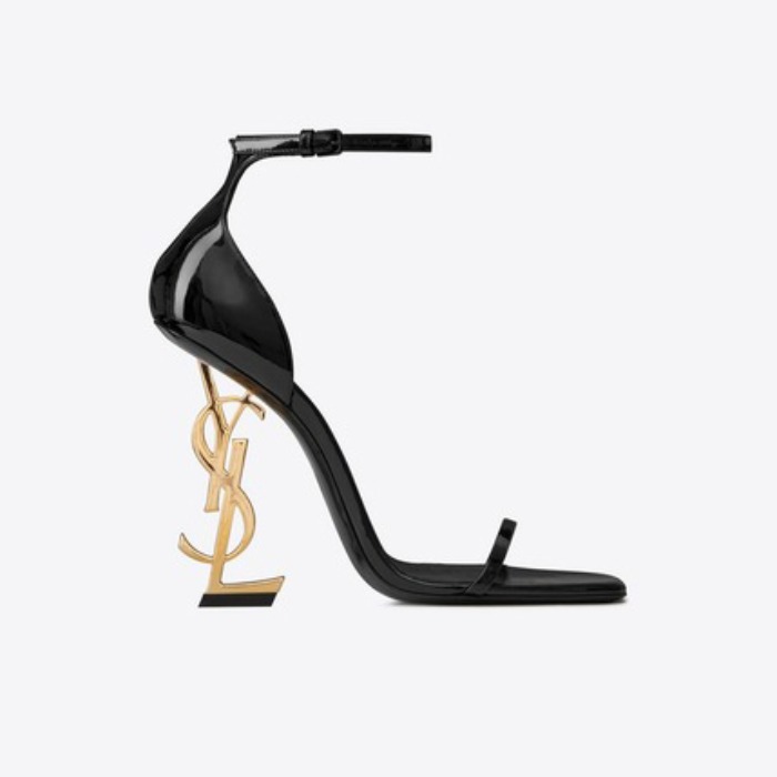 유럽직배송 입생로랑 SAINT LAURENT OPYUM Sandals in patent leather with a gold-toned heel  5576620NPKK1000