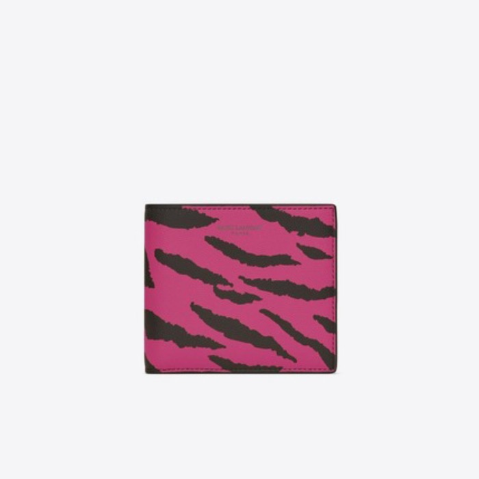 유럽직배송 입생로랑 SAINT LAURENT E/W wallet in grain de poudre embossed zebra print leather 3963071FH4D5563