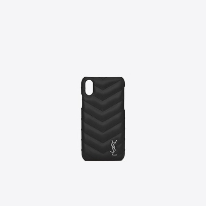 유럽직배송 입생로랑 SAINT LAURENT MONOGRAM iPhone XS case in quilted smooth leather 585290DV7021000