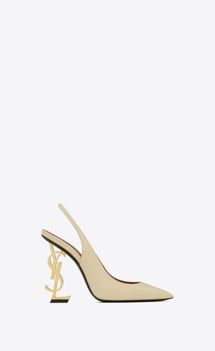 유럽직배송 입생로랑 SAINT LAURENT opyum slingback pumps in smooth leather with a gold-tone heel 6301072W7DD1543
