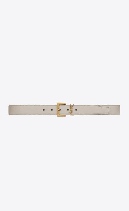 유럽직배송 입생로랑 SAINT LAURENT monogramme belt with square buckle in shiny box saint laurent leather 634437BOO0W9207