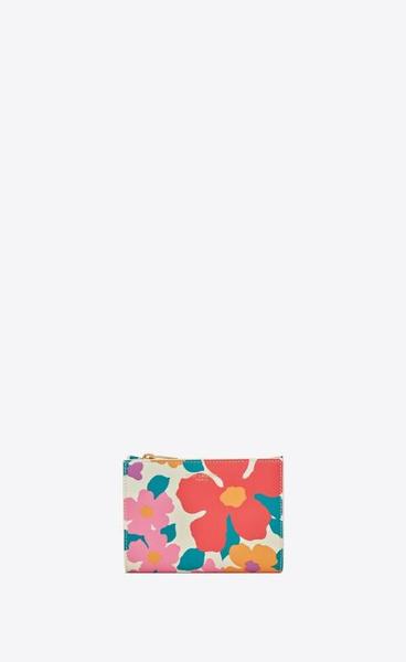 유럽직배송 입생로랑 지갑 SAINT LAURENT paris fragments zipped bi-fold wallet in pastel flower-print leather 668322AAAGO9183