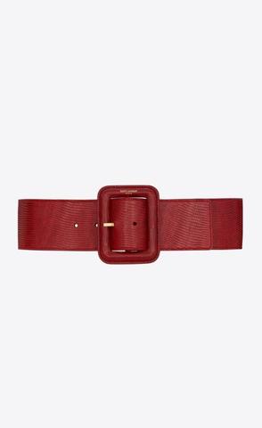 유럽직배송 입생로랑 여성벨트 SAINT LAURENT corset belt with covered buckle in lizard-embossed leather 697149AAAL46449