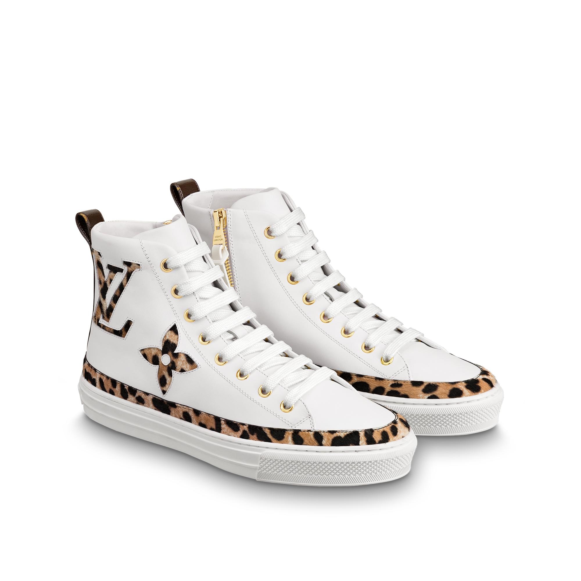 Louis Vuitton LV Women Stellar Sneaker Boot in Soft White Calfskin