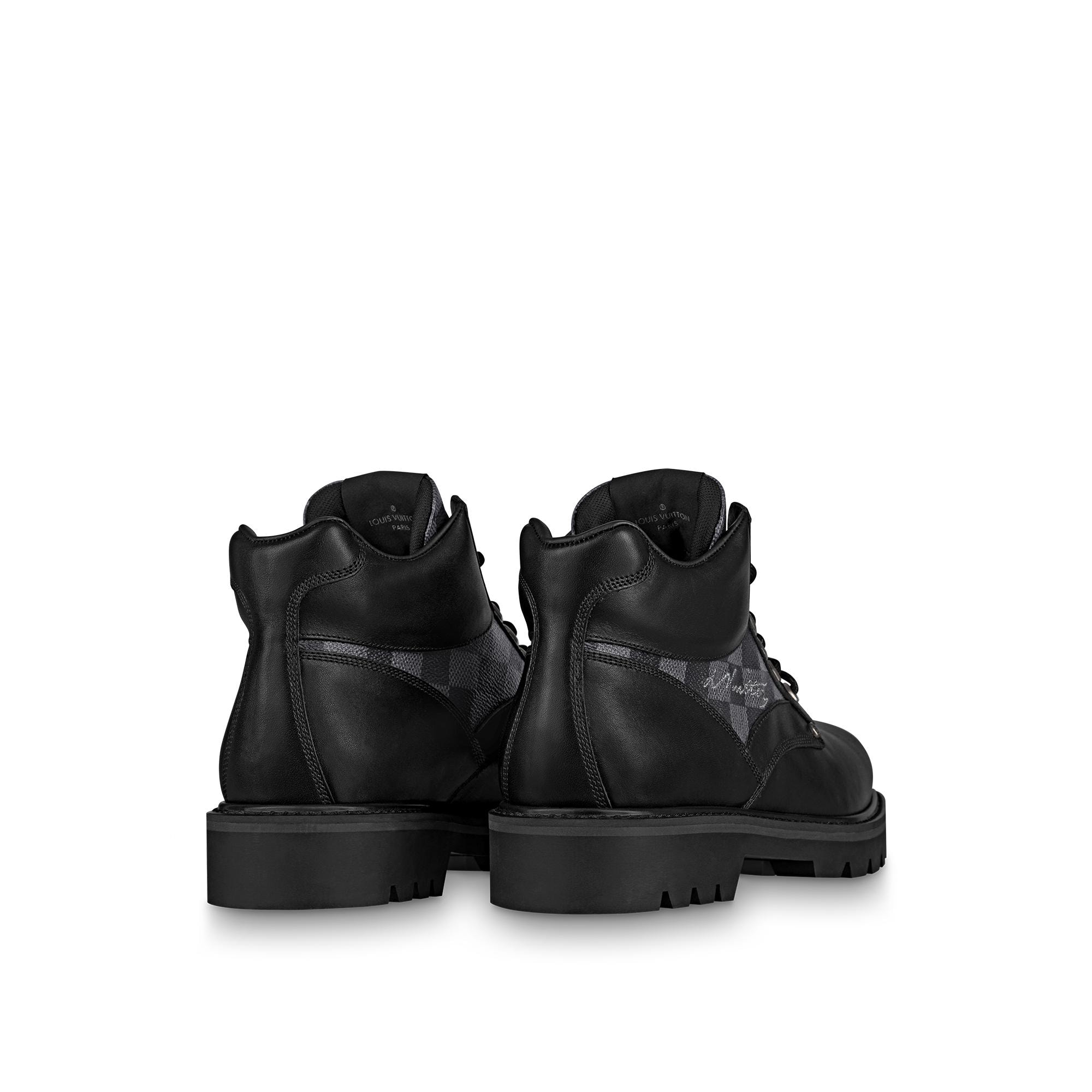 Louis Vuitton BOOTS vuitton boot OBERKAMPF Brown Black Leather ref.444434 -  Joli Closet