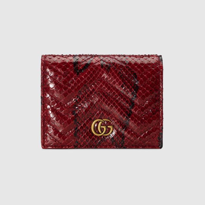 유럽직배송 구찌 GUCCI Gucci GG Marmont python card case wallet 466492LU3KT6638