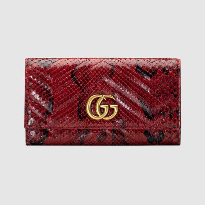 유럽직배송 구찌 GUCCI Gucci GG Marmont python continental wallet 443436LU3KT6638