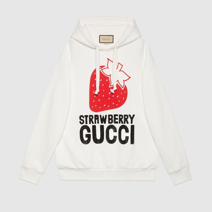 유럽직배송 구찌 스웻셔츠 GUCCI &#039;Strawberry Gucci&#039; cotton sweatshirt 615061XJD1B9095