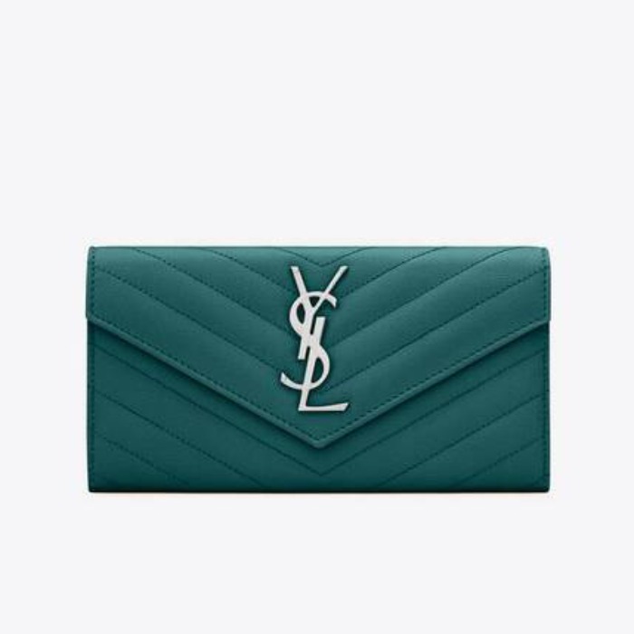 유럽직배송 입생로랑 SAINT LAURENT monogram large flap wallet in grain de poudre embossed leather 372264BOW024413