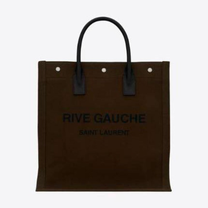 유럽직배송 입생로랑 SAINT LAURENT rive gauche n/s tote bag in printed canvas and leather 63253996N9E2463