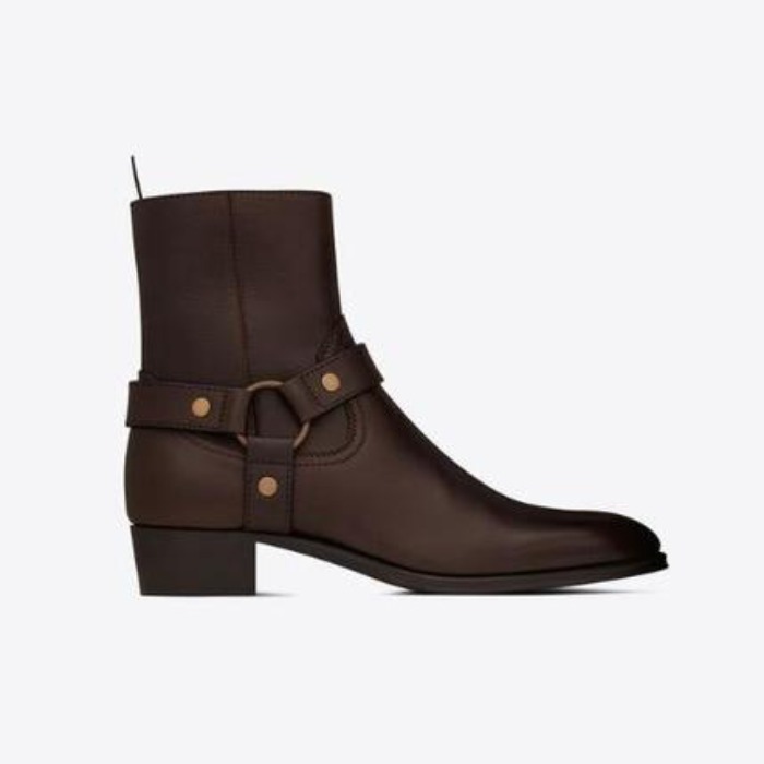 유럽직배송 입생로랑 SAINT LAURENT wyatt harness boots in smooth leather 64909418T006023