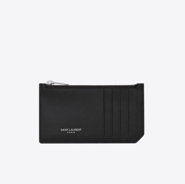 유럽직배송 입생로랑 SAINT LAURENT fragment zipped card case in smooth leather  6093620U90N1000