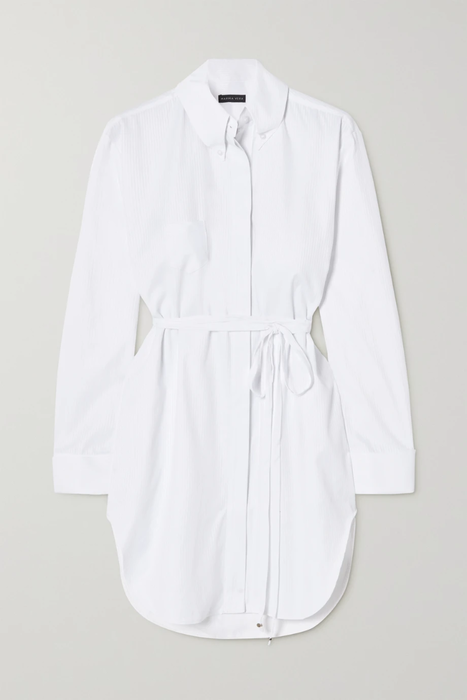유럽직배송 MARIKA VERA Tess belted cotton-blend jacquard mini shirt dress 13452677151787441