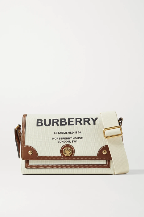 유럽직배송 버버리 숄더백 BURBERRY Leather-trimmed printed canvas shoulder bag 22527730566001707