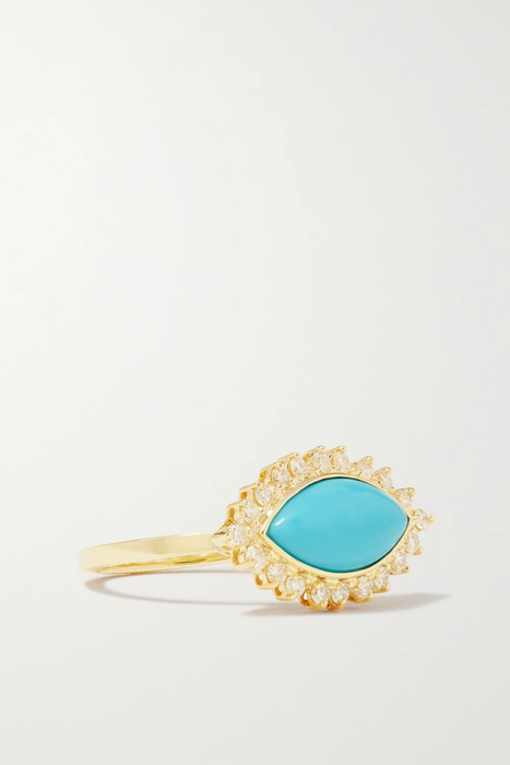유럽직배송 제니퍼메이어 반지 JENNIFER MEYER 18-karat gold, diamond and turquoise ring 18706561955907236