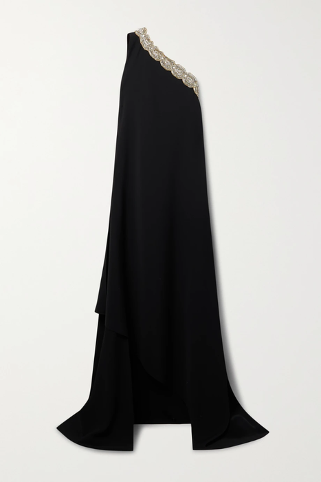 유럽직배송 림아크라 REEM ACRA One-shoulder embellished crepe gown 24772899113304834