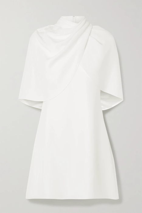 유럽직배송 브랜든맥스웰 미니원피스 BRANDON MAXWELL Draped cape-effect silk-crepe mini dress 22831760542420169