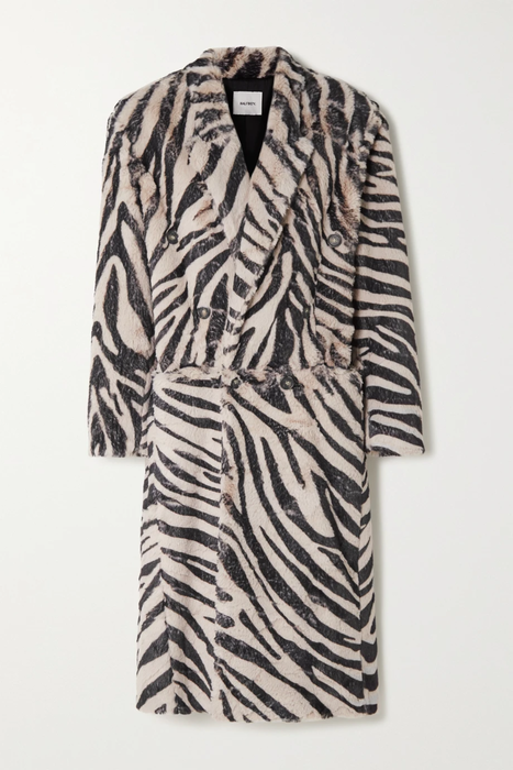 유럽직배송 HALFBOY Zebra-print faux fur coat 18706561955327537
