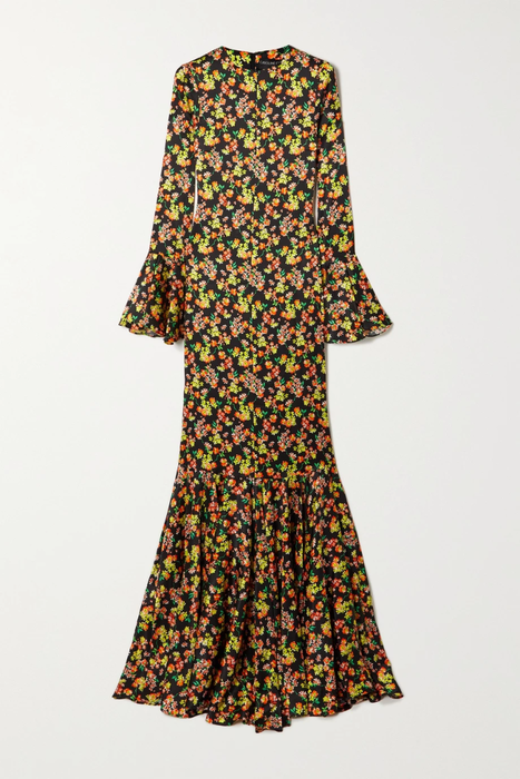 유럽직배송 캐롤라인 콘스타스 원피스 CAROLINE CONSTAS Allonia ruffled floral-print silk-blend satin maxi dress 25185454455715620