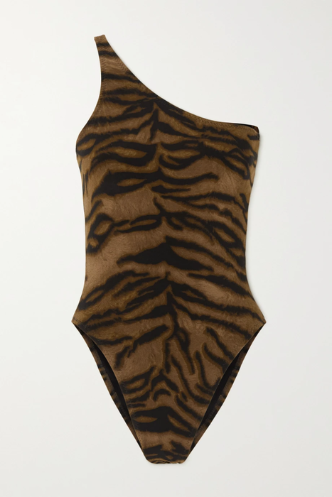 유럽직배송 노르마카말리 NORMA KAMALI Mio one-shoulder tiger-print swimsuit 24772899113598241