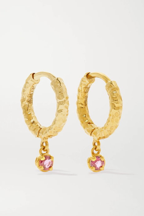 유럽직배송 옥타비아 엘리자베스 귀걸이 OCTAVIA ELIZABETH + NET SUSTAIN Micro Gabby 18-karat recycled gold diamond hoop earrings 13452677153322581