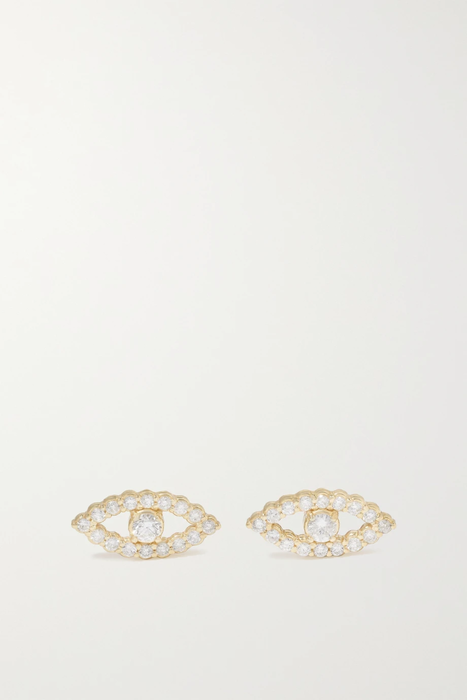 유럽직배송 제니퍼메이어 귀걸이 JENNIFER MEYER Evil Eye Mini 18-karat gold diamond earrings 18706561955901585